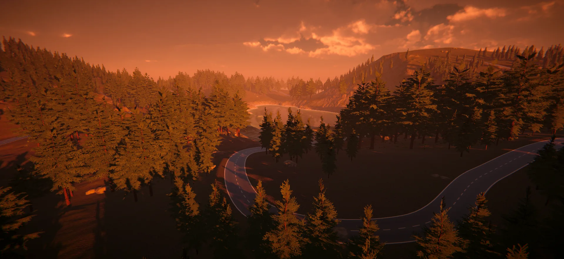 Feel the Speed environment in evening light